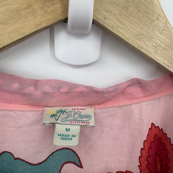 J Crew Tunic Dress Womens Medium Floral Block Print Resort Boho Organic Cotton - Picture 6 of 8